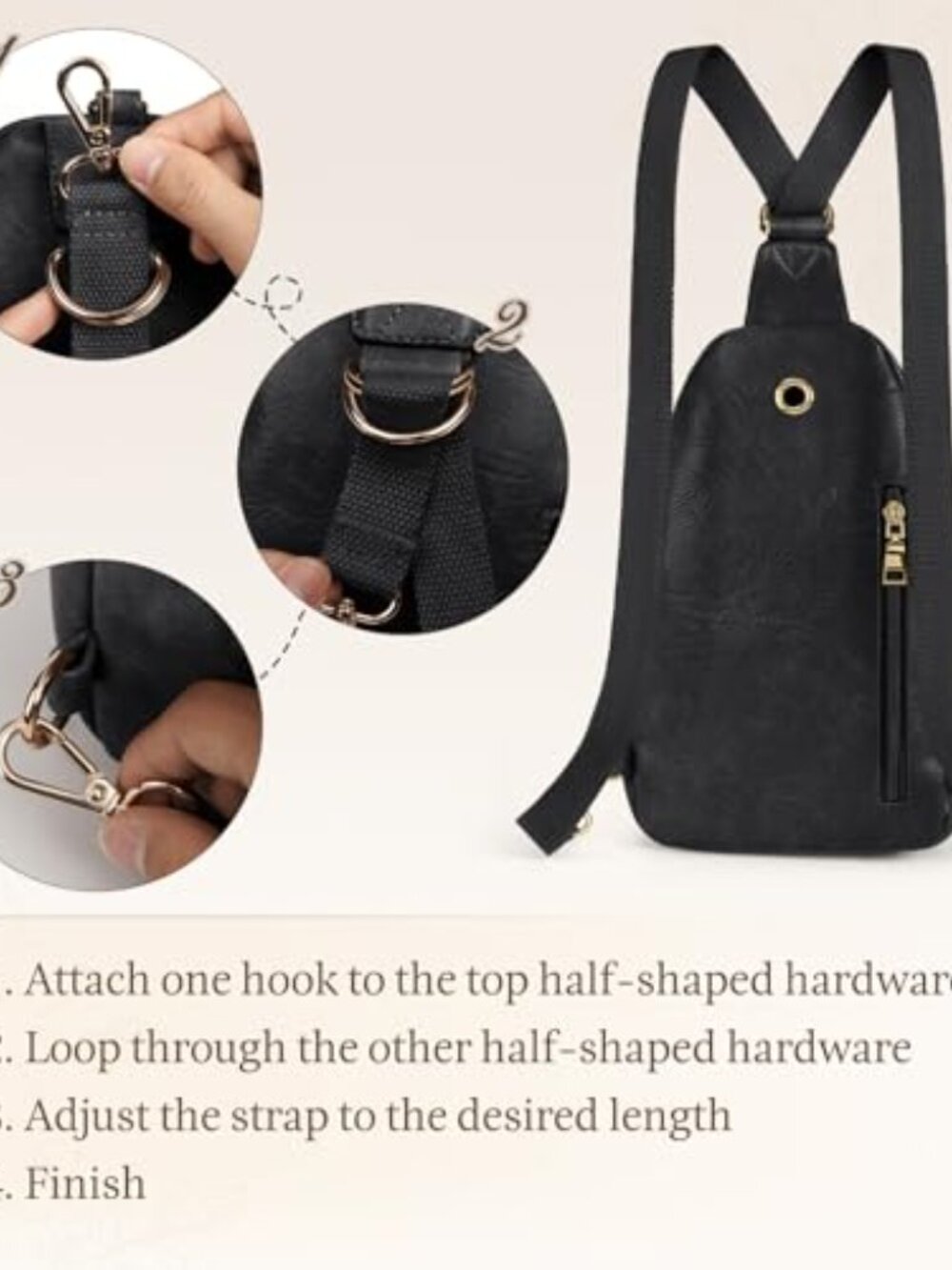 🆕 SDYSM Crossbody Bag for Women 2 in 1 Sling Bag Women Leather Small Sling - Picture 6 of 8